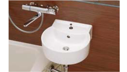 浴室　お風呂　LIXIL　リノビオフィット　Bタイプ　マンション　集合住宅　洗面器　丸形洗面器