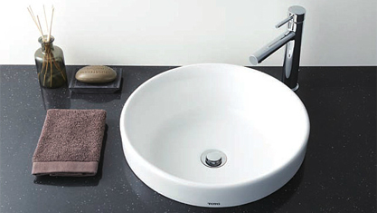 洗面所　洗面化粧台　TOTO　エスクア　ESCUA　フローティングデザインプラン　陶器製　洗面ボウル