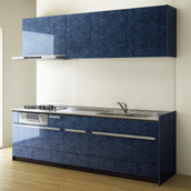 キッチン　I型　クリナップ　CENTRO　セントロ　基本プラン　B-Style　扉カラー　ビジューサファイア