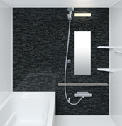 お風呂　浴室　LIXIL　リノビオV 　Sタイプ　マンション　集合住宅　壁パネル　ストーンモザイクダーク（HN735／鏡面）