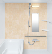 お風呂　浴室　LIXIL　リノビオV 　Sタイプ　マンション　集合住宅　壁パネル　シルキーステッチ（HN932／鏡面）