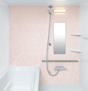 お風呂　浴室　LIXIL　リノビオV 　Sタイプ　マンション　集合住宅　壁パネル　フラワーシーン（HN951／鏡面）