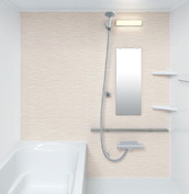 お風呂　浴室　LIXIL　リノビオV 　Sタイプ　マンション　集合住宅　壁パネル　ウェーブピンク（HT532／HT）