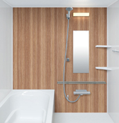 お風呂　浴室　LIXIL　リノビオV 　Sタイプ　マンション　集合住宅　壁パネル　オンダガタライト（HT241／HT）