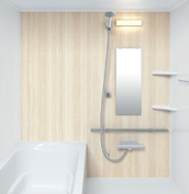 お風呂　浴室　LIXIL　リノビオV 　Sタイプ　マンション　集合住宅　壁パネル　オンダガタライトペール（HT242／HT）