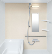 お風呂　浴室　LIXIL　リノビオV 　Sタイプ　マンション　集合住宅　壁パネル　ベージュ（LE702／EB）