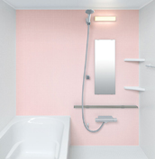 お風呂　浴室　LIXIL　リノビオV 　Sタイプ　マンション　集合住宅　壁パネル　ピンク（LE703／EB）